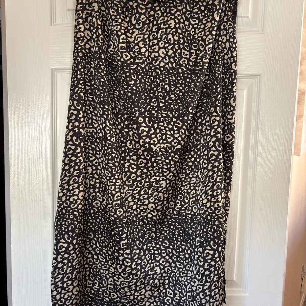 Leopard Print Women's Midi Skirt